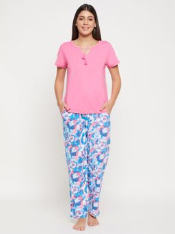 Clovia - Cotton Printed Top & Pyjama (Set of 2)