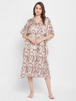 Clovia - Satin Printed Short Nightdress