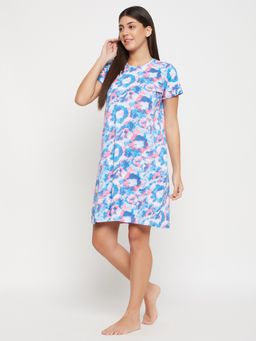 Clovia - Cotton Printed Short Nightdress
