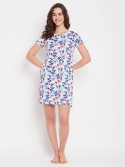 Clovia - Cotton Printed Short Nightdress