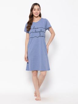 Clovia - Cotton Printed Short Nightdress