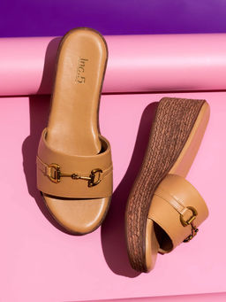 Inc.5 - Women Beige Casual Wedges