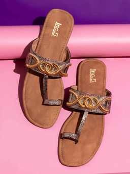 Inc.5 - Women Gold Casual Flats