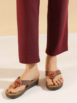 Inc.5 - Women Gold Casual Sandals