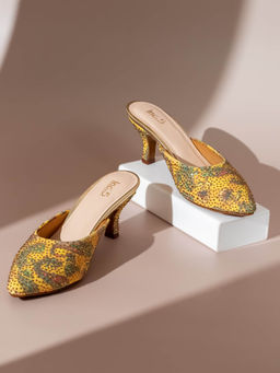 Inc.5 - Women Yellow Casual Mule Heels