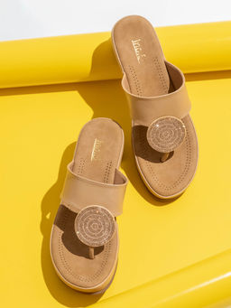 Inc.5 - Women Beige Casual Sandal Heels