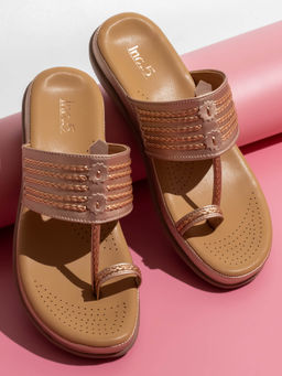 Inc.5 - Women Rose Gold Casual Sandals