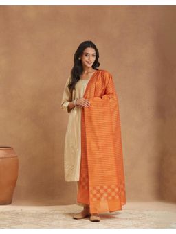 Fabindia - Orange Cotton Silk Dupatta