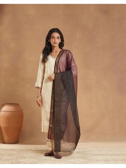 Fabindia - Black Cotton Silk Blend Dupatta