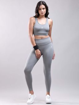 Aesthetic Bodies - Grey Solid Top and Leggings (Set of 2)