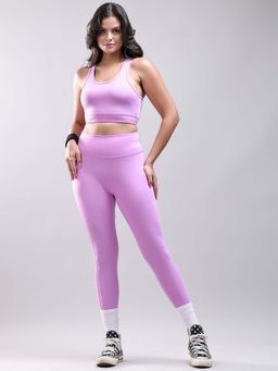 Aesthetic Bodies - Lavender Solid Top and Leggings (Set of 2)