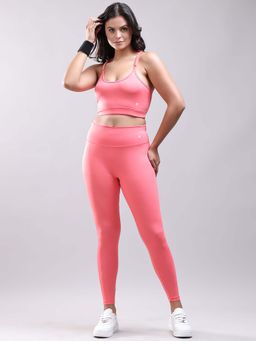 Aesthetic Bodies - Pink Solid Top and Leggings (Set of 2)