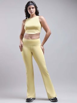 Aesthetic Bodies - Yellow Solid Top and Trouser (Set of 2)