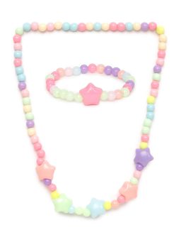 EL REGALO - Kids Girls Jewellery Necklace and Bracelet Combo Multi Color (Set of 2)