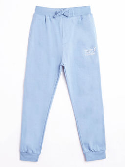 Campana - Blake 100% Cotton Jersey Joggers - Lightning Print - Chambray Blue