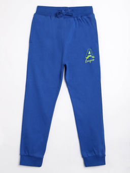 Campana - Blake 100% Cotton Jersey Joggers - League Print - Royal Blue