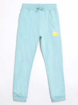 Campana - Iris 100% Cotton Jersey Joggers - Sunny Print - Ocean Blue