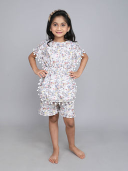 Little Clothings - Printed Short Kaftan Paired with Matching Short (Set of 2)