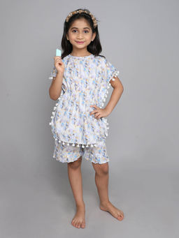 Little Clothings - Printed Short Kaftan Paired with Matching Short (Set of 2)