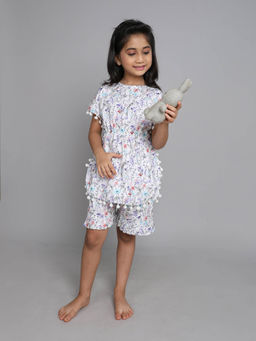 Little Clothings - Printed Short Kaftan Paired with Matching Short (Set of 2)