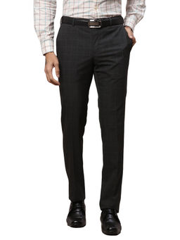 Raymond - Checks Dark Grey Trouser