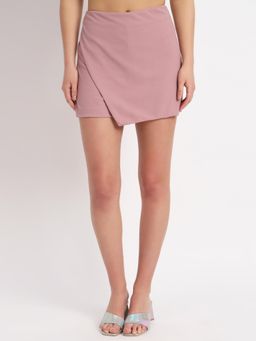 ZASTRAA - Women Above Knee Length Skorts - Pink