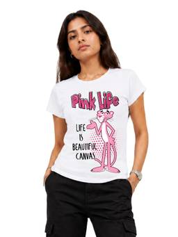 MIXT by Nykaa Fashion - Women Pink Panther Printed Regular Fit Top