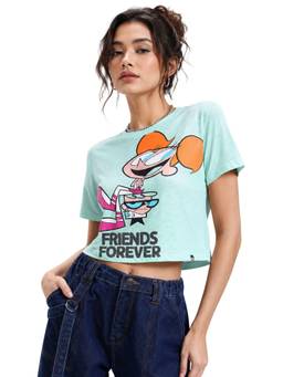 MIXT by Nykaa Fashion - Women Dexter'S Printed Hs Boxy Fit Top