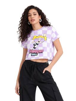 MIXT by Nykaa Fashion - Women Powerpuff Girls Printed Boxy Fit Top