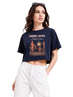 MIXT by Nykaa Fashion - Women Printed Boxy Fit Half Sleeve Top