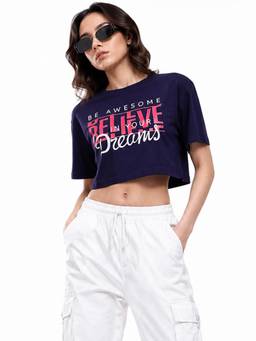 MIXT by Nykaa Fashion - Women Printed Boxy Fit Half Sleeve Top