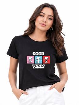MIXT by Nykaa Fashion - Women Peanuts Printed Regular Fit Hs Top