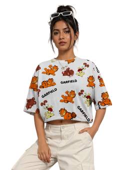 MIXT by Nykaa Fashion - Womens Garfield Printed Boxyfit Top