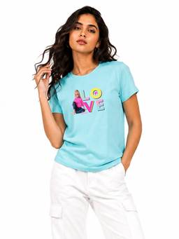 MIXT by Nykaa Fashion - Women Barbie Printed Half Sleeve Regular Fit Top