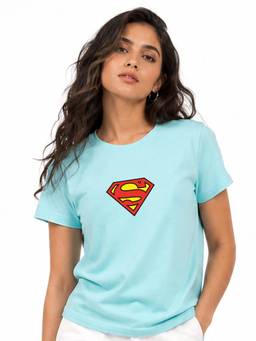MIXT by Nykaa Fashion - Women Superman Printed Half Sleeve Regular Fit Top