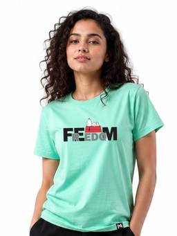 MIXT by Nykaa Fashion - Women Peanuts Printed Half Sleeve Regular Fit Top