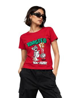 MIXT by Nykaa Fashion - Womens Tom & Jerry Printed Regular Fit Top