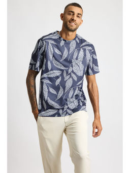 FREAKINS - Printed Men's T-Shirt - Leafy Blue