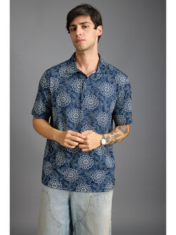 FREAKINS - Floral Print Polo T-Shirt