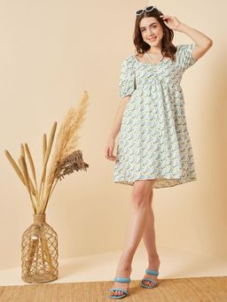 Marie Claire - Women Casual White Colour Mini Length Floral Dress