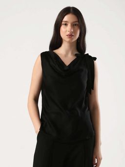RAREISM - Women 100% Polyester Regular Top Black