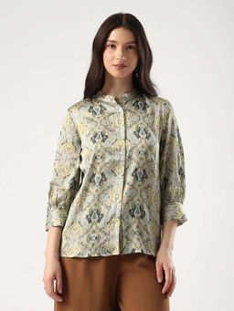 RAREISM - Women 100% Polyester Printed Regular Top Multi-Color