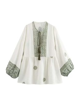 MISS MOSA BY AKANKSHA - Bella Cotton Summer Top White