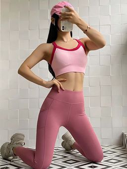 MISS MOSA BY AKANKSHA - Caren Crop Tops With Inbuilt Bra Pink