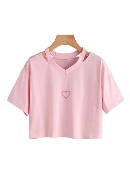 MISS MOSA BY AKANKSHA - Daisy Summer Crop Top In Pink