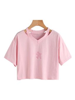 MISS MOSA BY AKANKSHA - Ella Summer Crop Top In Pink