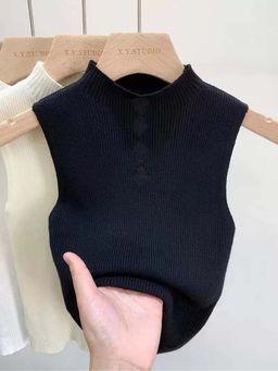 MISS MOSA BY AKANKSHA - Ludo Statement Summer Tank Top Black