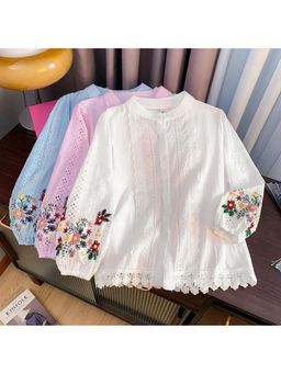 MISS MOSA BY AKANKSHA - Nera Statement Summer Top White