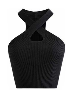 MISS MOSA BY AKANKSHA - Sansa Statement Summer Tank Top Black