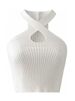 MISS MOSA BY AKANKSHA - Sansa Statement Summer Tank Top White